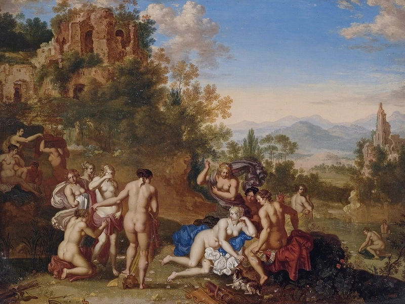1642-Jan van Haensbergen - Diana e le sue ninfe scoprono la gravidanza di Callisto